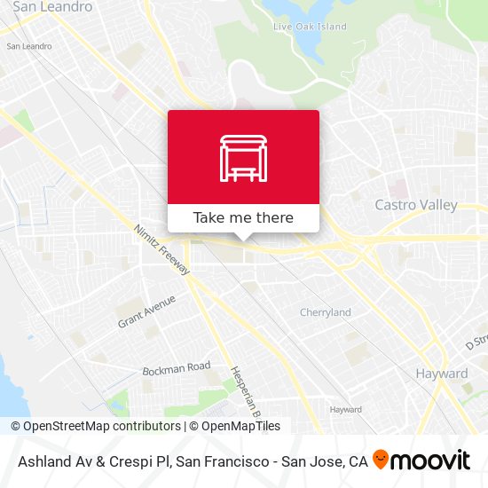 Ashland Av & Crespi Pl map