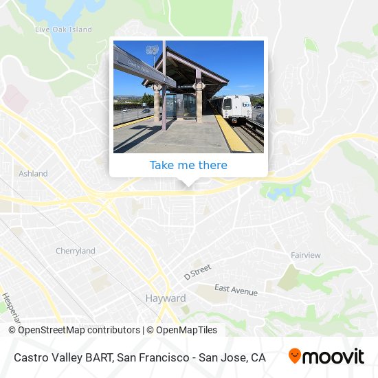 Castro Valley BART map