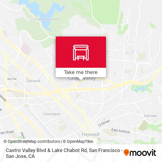 Castro Valley Blvd & Lake Chabot Rd map