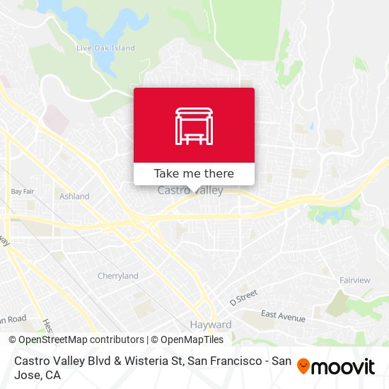 Castro Valley Blvd & Wisteria St map