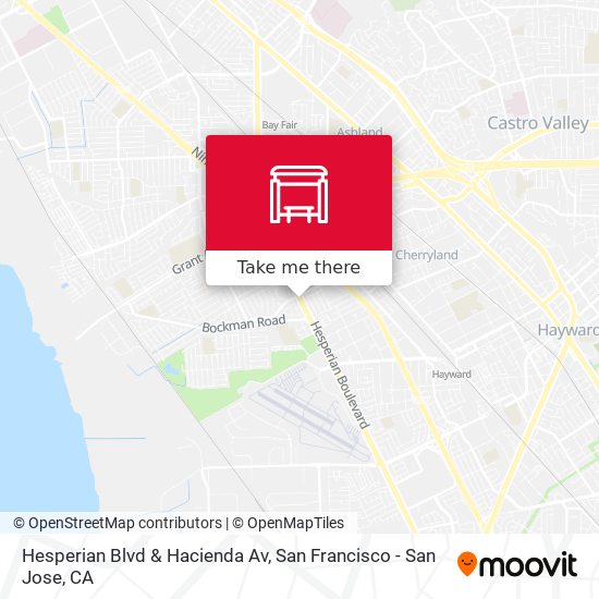 Hesperian Blvd & Hacienda Av map