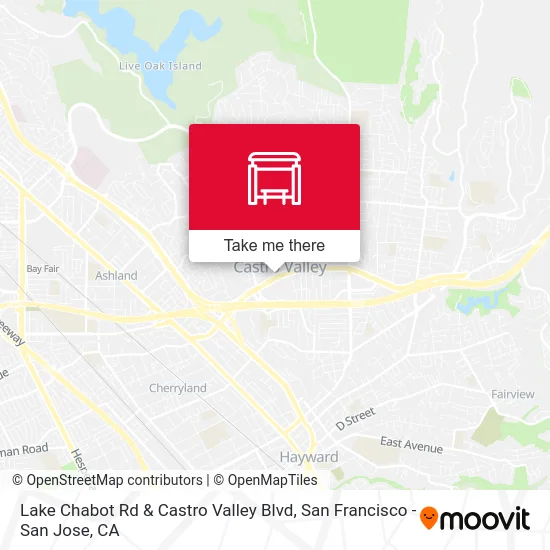 Lake Chabot Rd & Castro Valley Blvd map