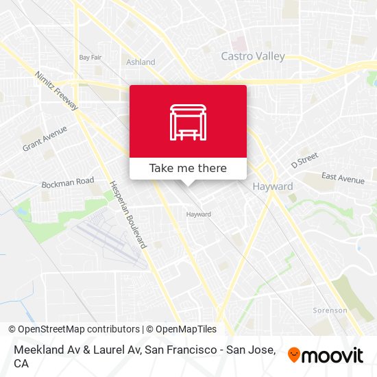 Meekland Av & Laurel Av map