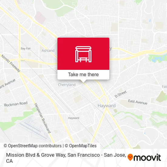 Mapa de Mission Blvd & Grove Way