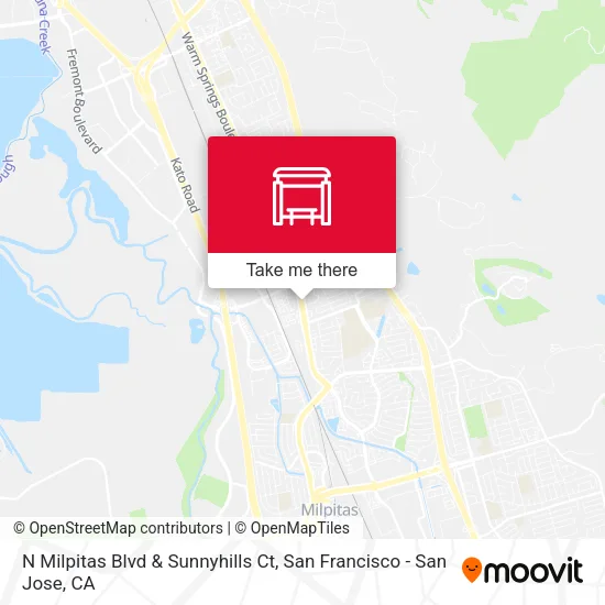 Mapa de N Milpitas Blvd & Sunnyhills Ct