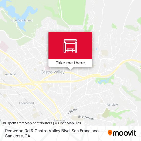 Redwood Rd & Castro Valley Blvd map