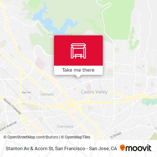 Stanton Av & Acorn St map