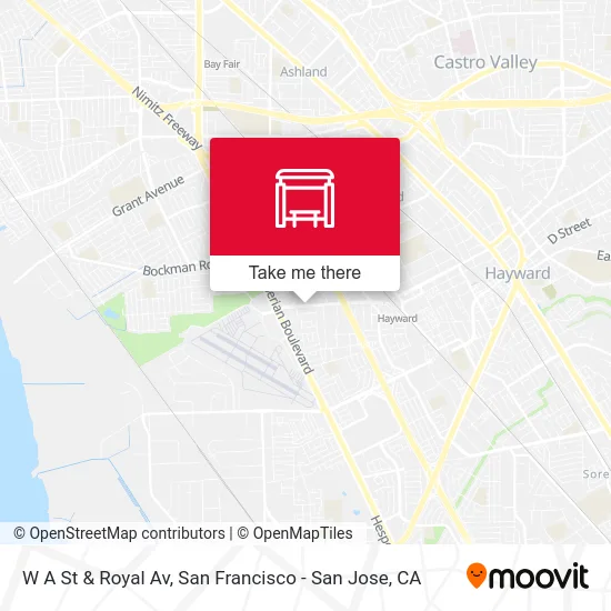 W A St & Royal Av map