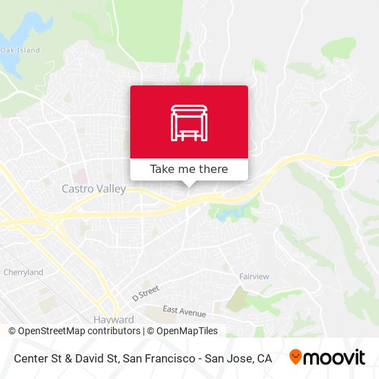 Center St & David St map