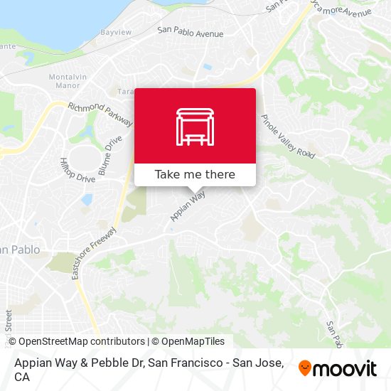 Appian Way & Pebble Dr map