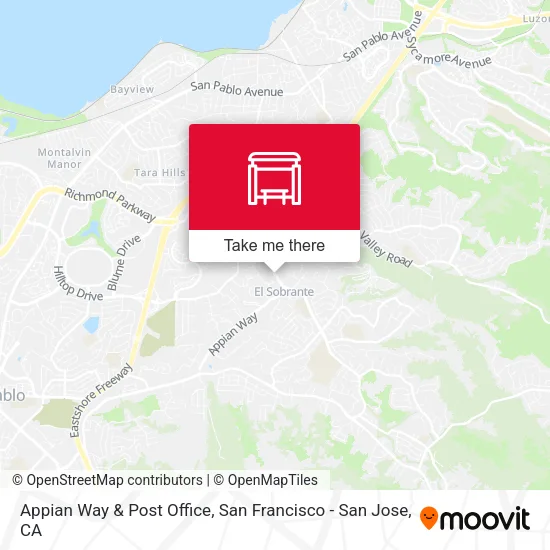 Appian Way & Post Office map