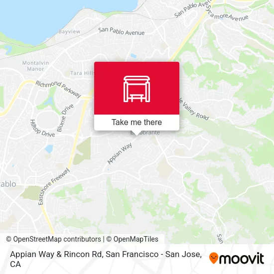 Appian Way & Rincon Rd map