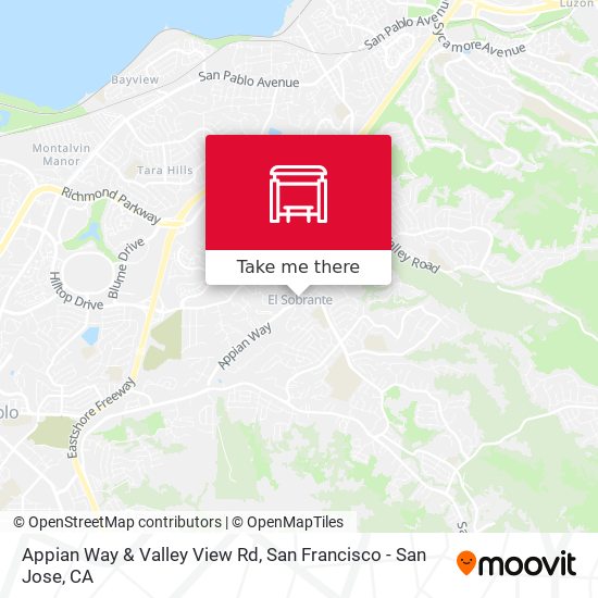 Appian Way & Valley View Rd map