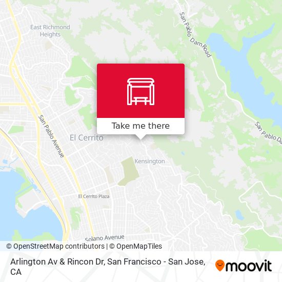 Arlington Av & Rincon Dr map