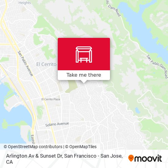 Arlington Av & Sunset Dr map