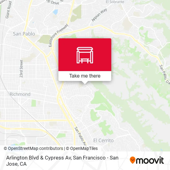 Arlington Blvd & Cypress Av map