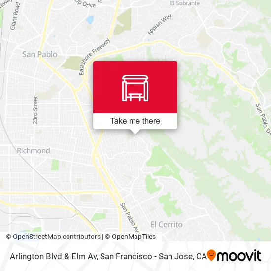 Arlington Blvd & Elm Av map