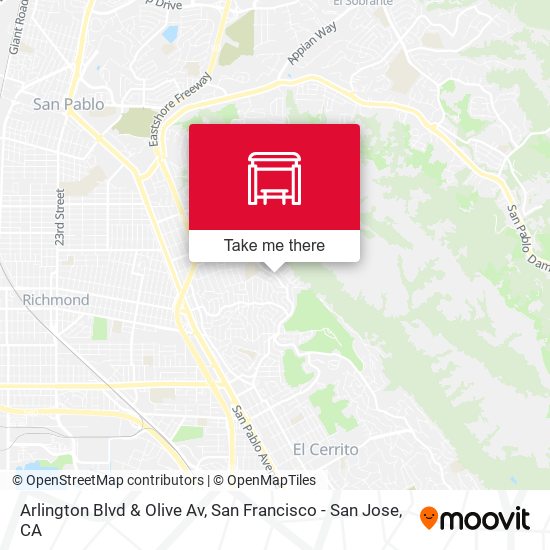 Arlington Blvd & Olive Av map