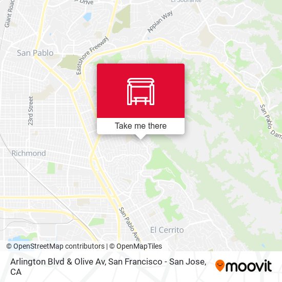 Arlington Blvd & Olive Av map