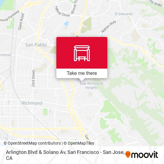 Arlington Blvd & Solano Av map