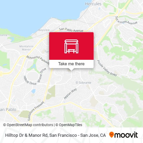 Hilltop Dr & Manor Rd map