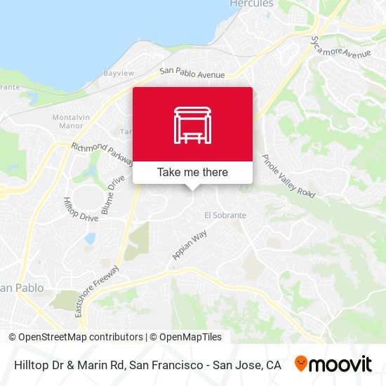 Hilltop Dr & Marin Rd map