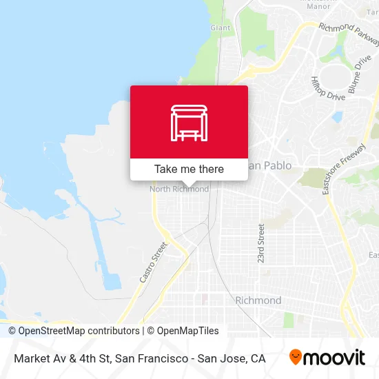 Market Av & 4th St map