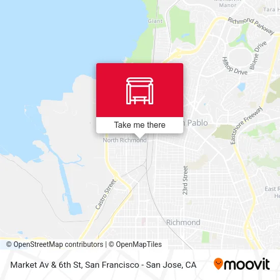 Market Av & 6th St map