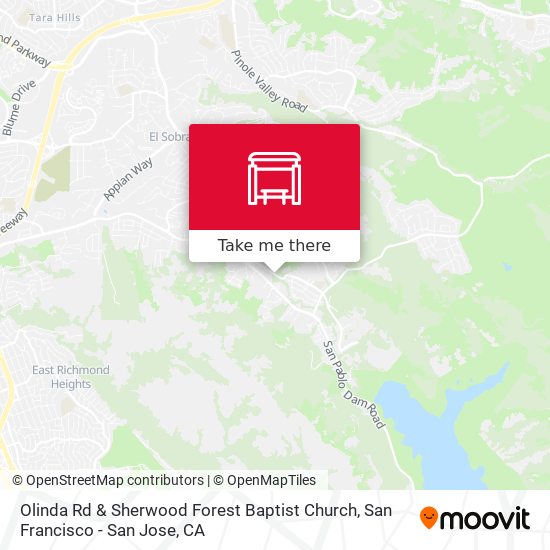Olinda Rd & Sherwood Forest Baptist Church map