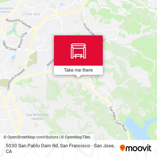 5030 San Pablo Dam Rd map