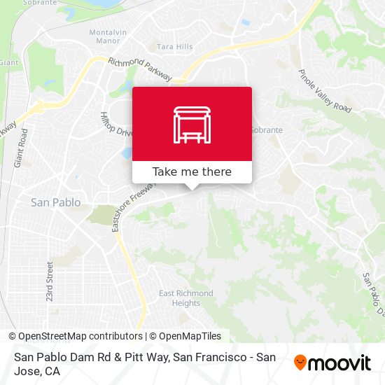 San Pablo Dam Rd & Pitt Way map