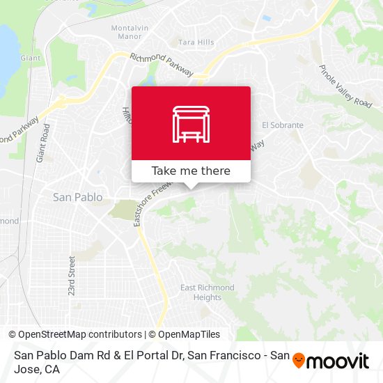 San Pablo Dam Rd & El Portal Dr map