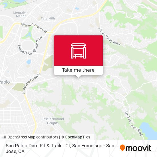 Mapa de San Pablo Dam Rd & Trailer Ct