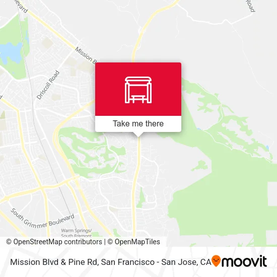 Mission Blvd & Pine Rd map