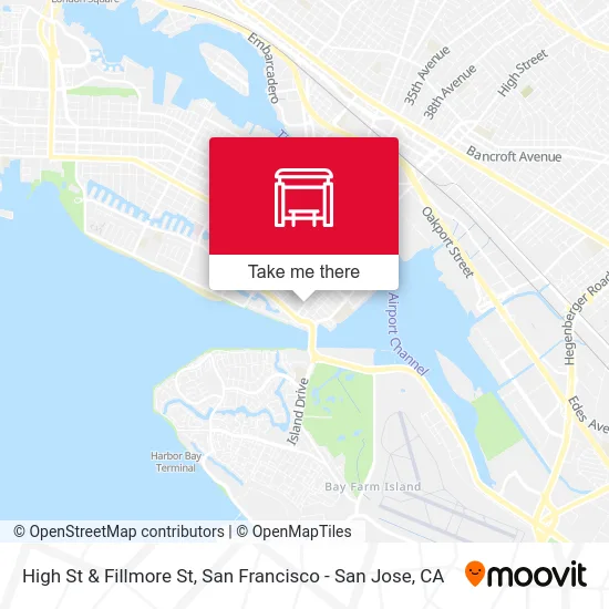 High St & Fillmore St map