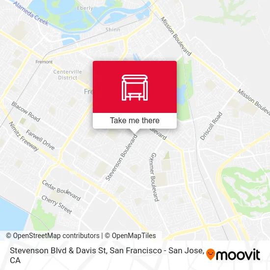 Stevenson Blvd & Davis St map