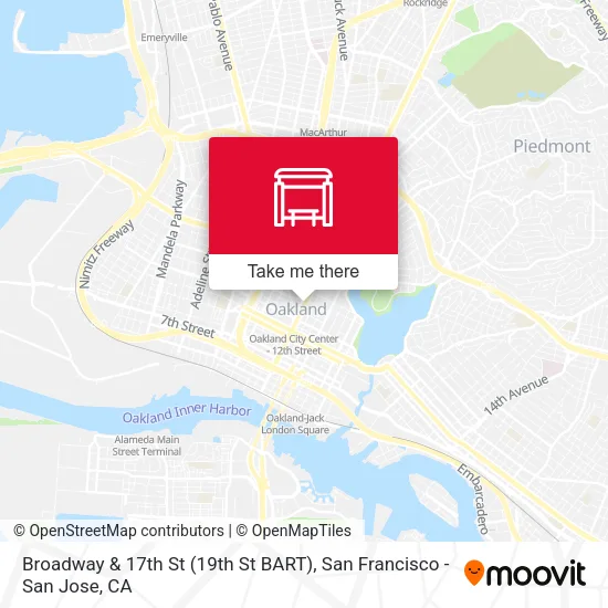 Mapa de Broadway & 17th St (19th St BART)