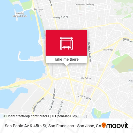 San Pablo Av & 45th St map