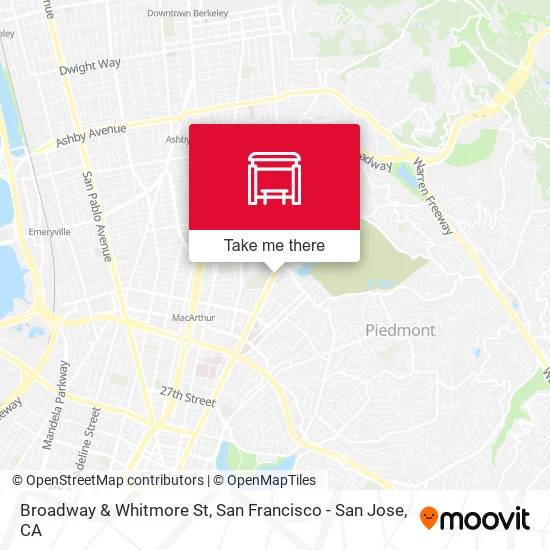 Mapa de Broadway & Whitmore St