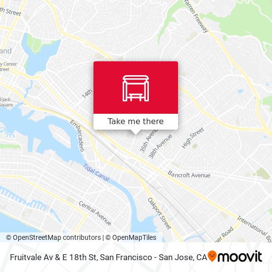 Mapa de Fruitvale Av & E 18th St