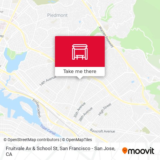 Fruitvale Av & School St map