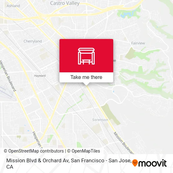 Mission Blvd & Orchard Av map