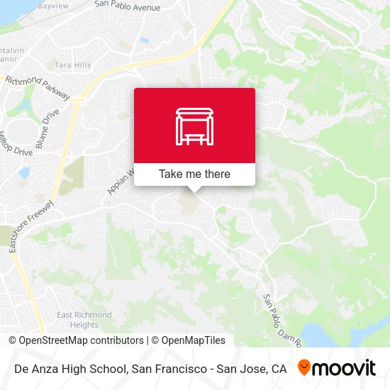 De Anza High School map