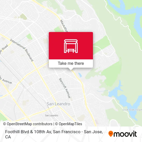 Foothill Blvd & 108th Av map