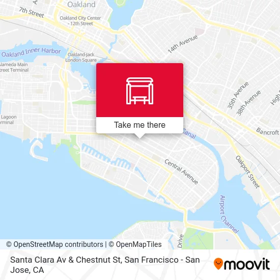Santa Clara Av & Chestnut St map