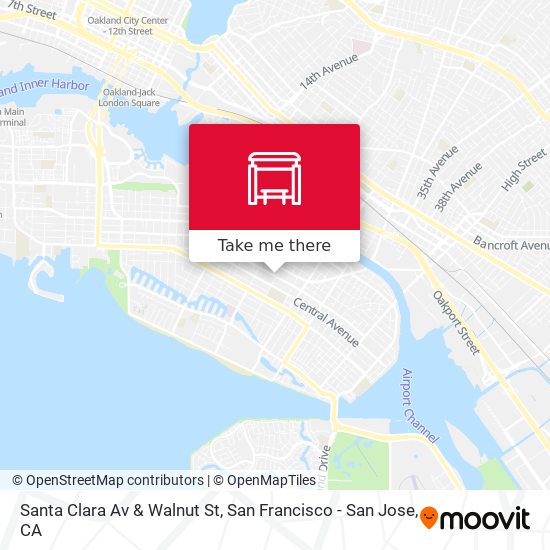 Santa Clara Av & Walnut St map