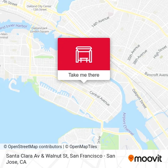 Santa Clara Av & Walnut St map