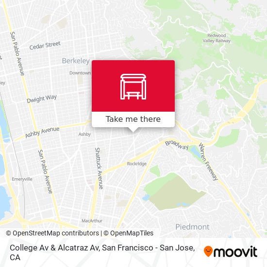 College Av & Alcatraz Av map