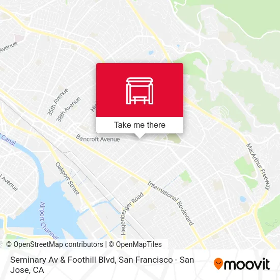 Mapa de Seminary Av & Foothill Blvd