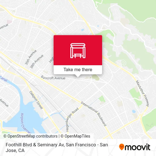 Mapa de Foothill Blvd & Seminary Av